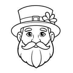 Cute vector illustration StPatricks drawing for children page