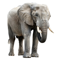 Obraz premium An elephant standing on a plain Png background, a Beaver Isolated on a whitePNG Background