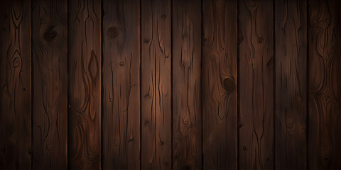 Naklejka premium Rustic Wooden Texture - close-up view of dark, planks arranged vertically