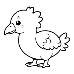 Cute vector illustration Dodo hand drawn for toddlers