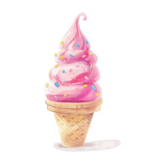 ice cream cone white background (10)