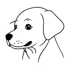 Cute vector illustration labrador doodle for children worksheet