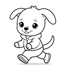 Cute vector illustration Puppy hand drawn for toddlers