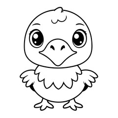 Simple vector illustration of Dodo hand drawn for kids page © meastudios