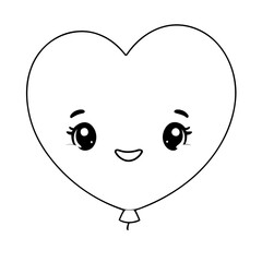 Cute vector illustration Balloon drawing for children page