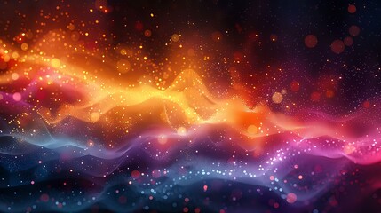 Vivid and Energetic Digital Art: Swirling Dots and Bright Hues