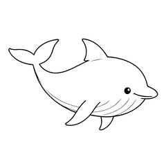 Cute vector illustration Whale hand drawn for toddlers