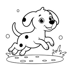 Cute vector illustration Dalmatian drawing for toddlers book