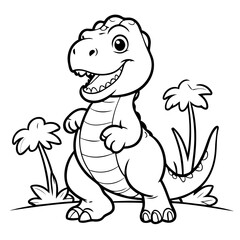Cute vector illustration TRex hand drawn for toddlers © meastudios
