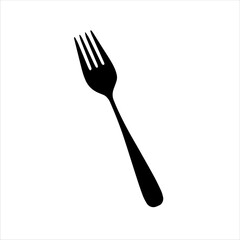 Fork silhouette icon vector illustration isolated on white background