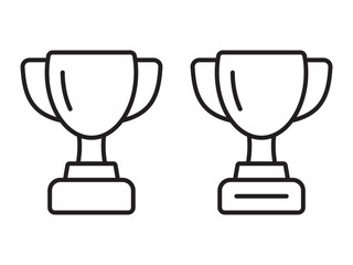 Trophy line icon. Trophy cup, winner cup, victory cup icon. Reward symbol sign for web and mobile.