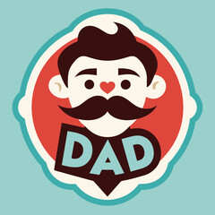 Father's Day sticker typography