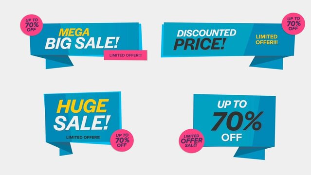 Sale Discount Banners 54 , Fully Editable and Animated