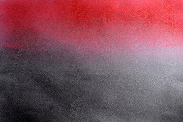 black and red color spray paint gradient on white color paper