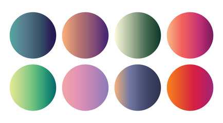 Gradient color palette. Color swatches 