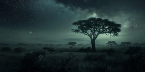 Serengeti Tanzania In a mystical atmosphere Under _004