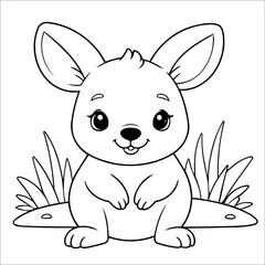 Kangaroo Coloring Book Drawing For Kids