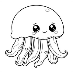 Jellyfish Coloring Book Drawing For Kids