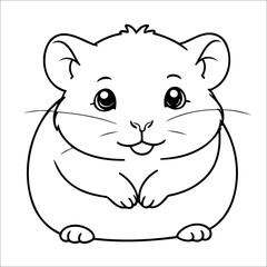 Hamster Coloring Activity Drawing For Children