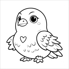 Falcon Coloring Page Drawing For Children
