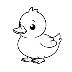 Duck Coloring Book Drawing For Kids