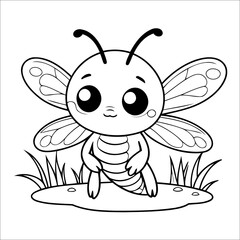 Dragonfly Coloring Page Drawing For Toddlers