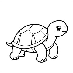 Cute Turtle Coloring Book For Kids