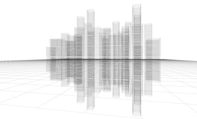 abstract city skyline