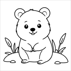 Cute Quokka Coloring Book For Kids
