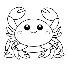 Crab Coloring Book Drawing For Kids