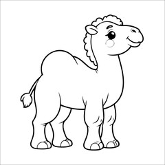 Camel Coloring Book Drawing For Kids