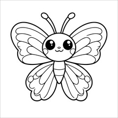 Butterfly Coloring Book Drawing For Kids