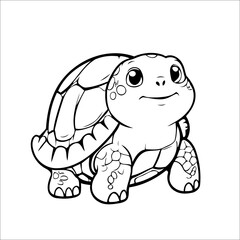 Turtle Coloring page for Toddlers