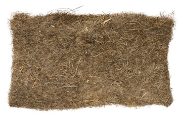 Mat made of jute, hemp and coconut fibers for growing microgreens on an isolated background