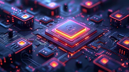 Isometric Artwork Depicting Modern Technology and Connectivity