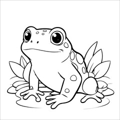 Frog Coloring page for Kids