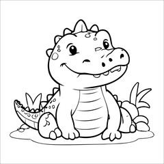 Crocodile Coloring page for Kids