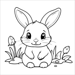 Bunny Coloring page for Toddlers