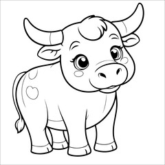 Bull Coloring page for Kids