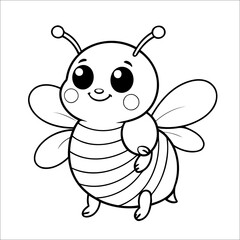 Bee Coloring page for Kids