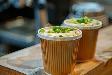 Spring onion coffee to go