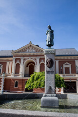 Ännchen von Tharau Brunnen von Simon Dach auf dem Theaterplatz vor dem Drama Theater in Klaipeda