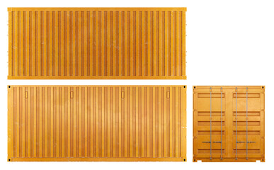 isometric cargo container set