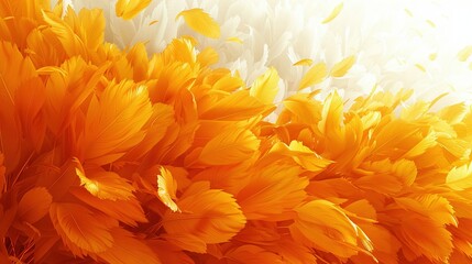    several bright flowers against a white-yellow backdrop, with sharp petal details and soft blur in the background
