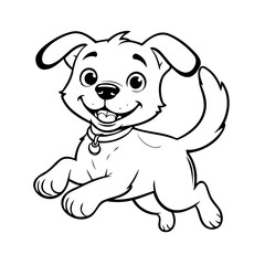 Obraz premium Cute vector illustration Puppy hand drawn for toddlers