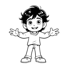 Cute vector illustration Business for toddlers colouring page