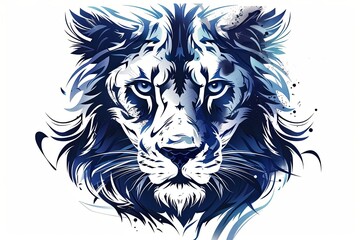 Fototapeta premium A lion's face is the main focus of the image