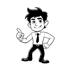 Simple vector illustration of Business for kids colouring worksheet