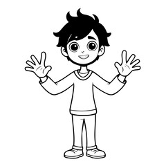 Simple vector illustration of Business drawing for toddlers coloring activity