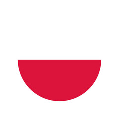 Round Poland flag icon